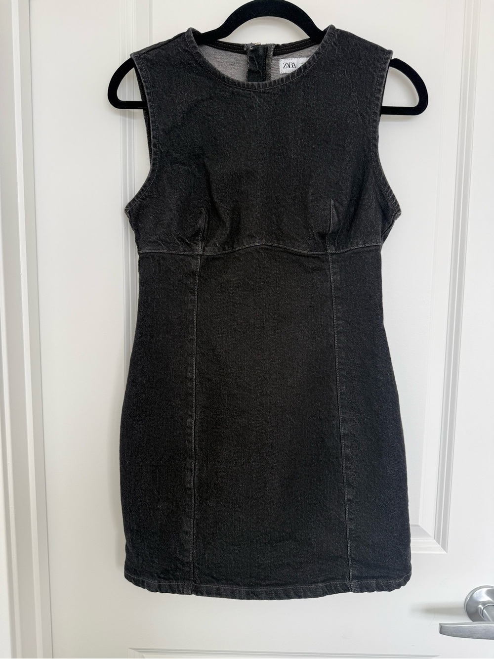 ZARA | Dark Denim Sleeveless Mini Dress - Size Small